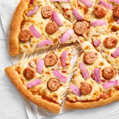 "Chicken Sausage Pizza ( Pizza hut) (Medium) - Click here to View more details about this Product